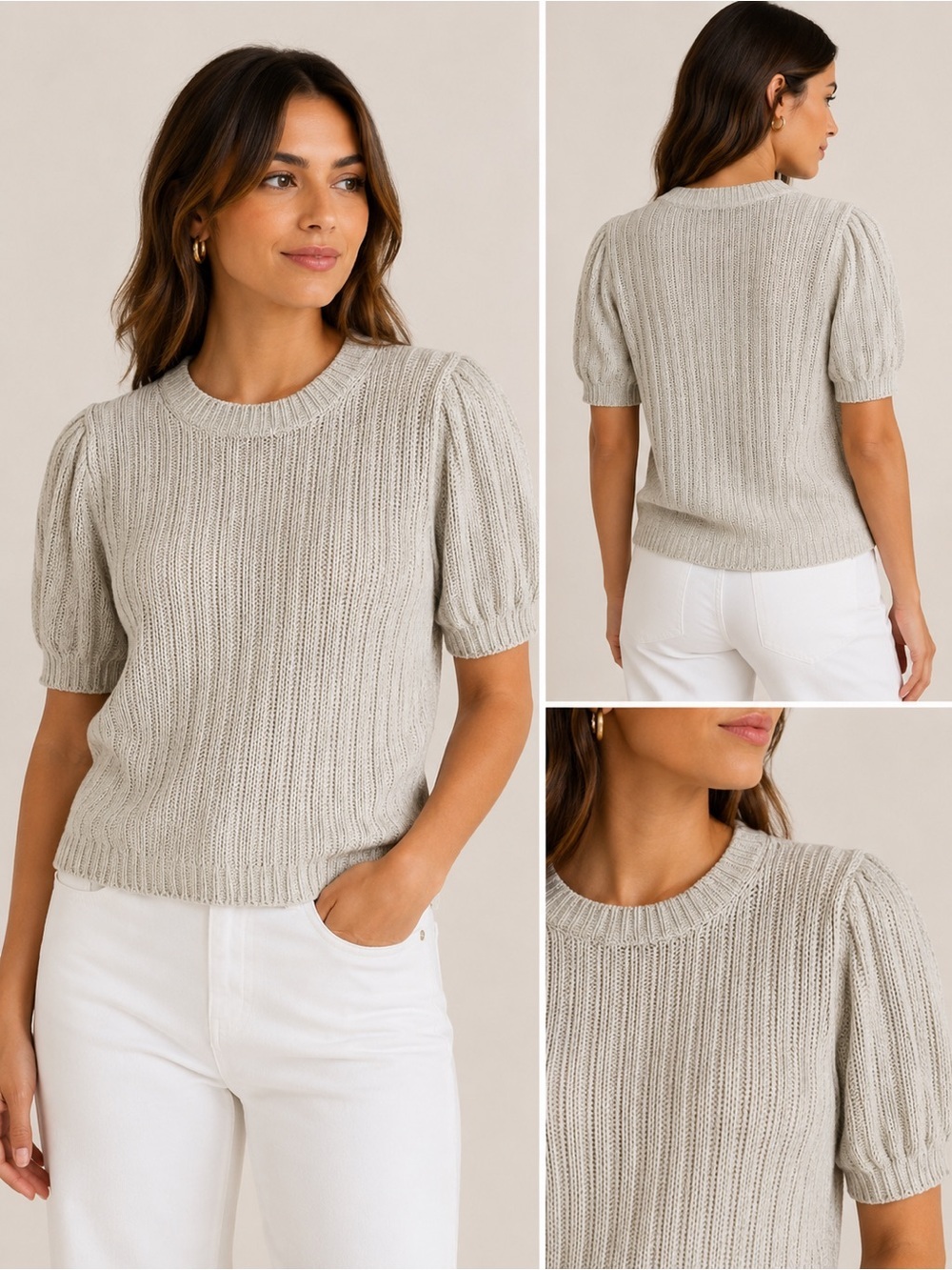 J.Crew 100% Linen Knit Sweater Top
Size XS